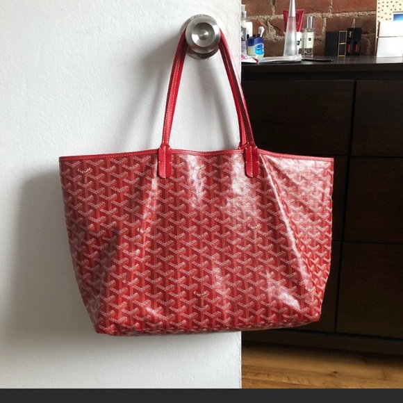 red goyard tote bag